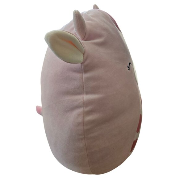 Squishmallows Kellytoy Clay Pink Cow Squishy Soft Plush 16" Spotted Belly White - Picture 9 of 9